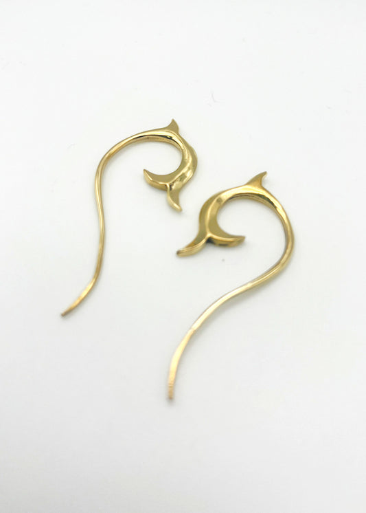 Brass Gauged Floral Vine Threader Point